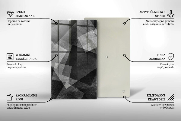 Tagliere in vetro Astrazione geometrica