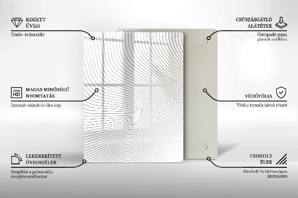 Tagliere in vetro Astrazione geometrica