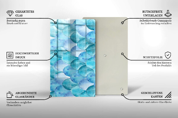 Tagliere in vetro Scaglie di acquerello