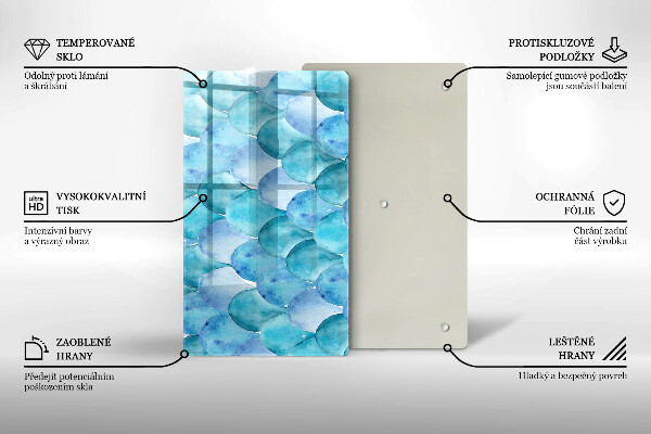 Tagliere in vetro Scaglie di acquerello