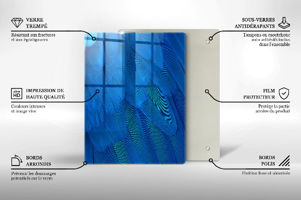 Tagliere in vetro Scaglie di acquerello