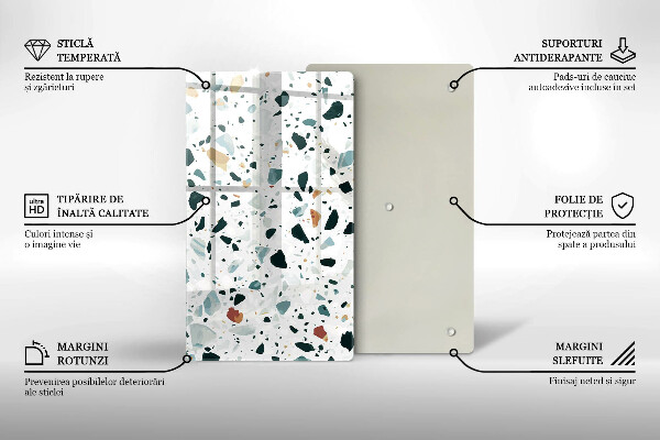 Tagliere in vetro Gres chiaro