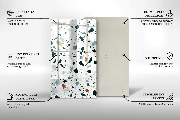 Tagliere in vetro Gres chiaro