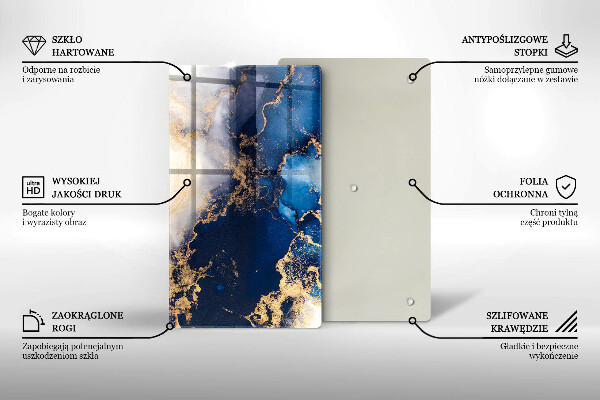 Tagliere in vetro Sfondo elegante e oro