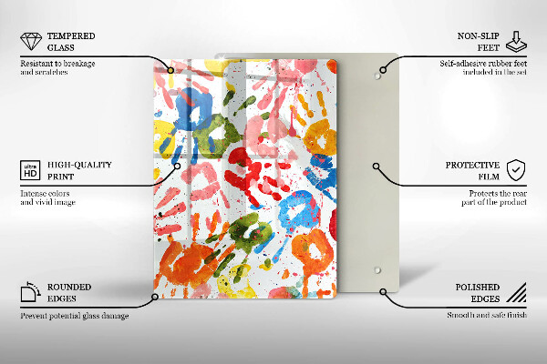 Tagliere in vetro Sfondo elegante e oro