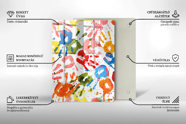 Tagliere in vetro Sfondo elegante e oro