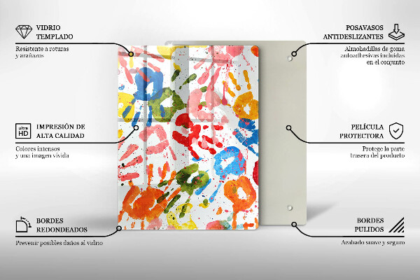 Tagliere in vetro Sfondo elegante e oro