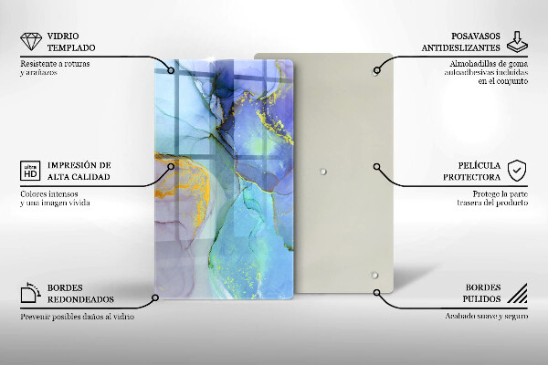 Tagliere in vetro Pietra d'oro incrinata