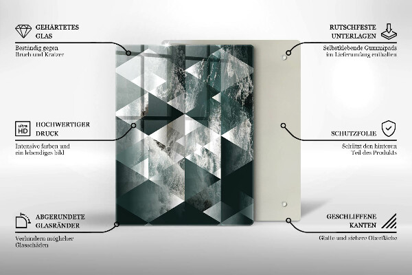 Tagliere in vetro Pietra d'oro incrinata