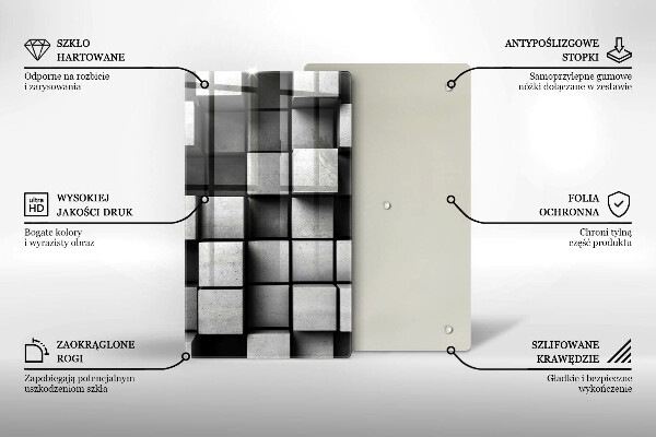 Tagliere in vetro Sfondo di geometria 3D