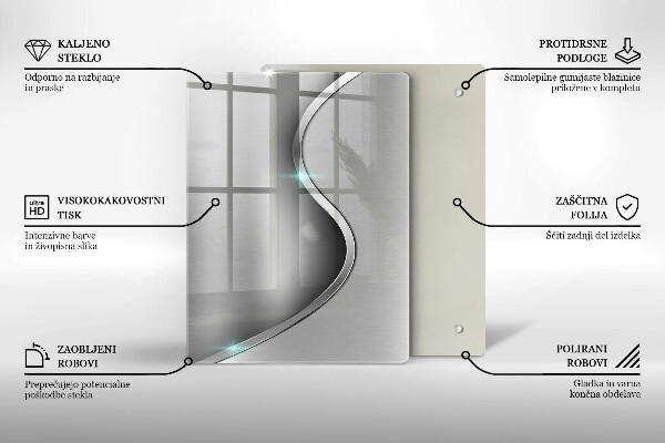 Tagliere in vetro Sfondo di geometria 3D