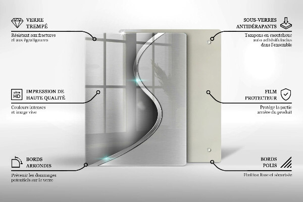 Tagliere in vetro Sfondo di geometria 3D