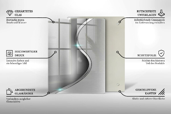 Tagliere in vetro Sfondo di geometria 3D