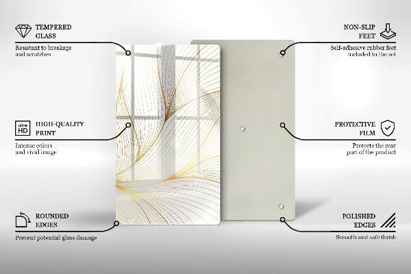 Tagliere in vetro Modello di linee moderne