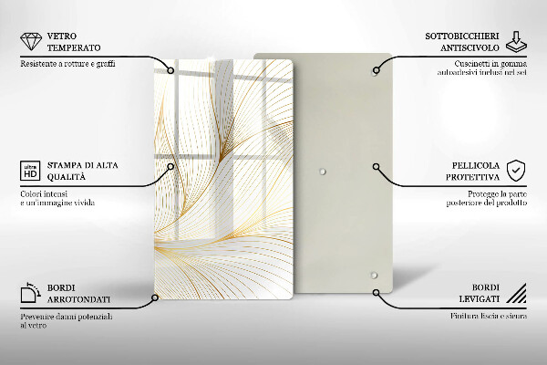 Tagliere in vetro Modello di linee moderne
