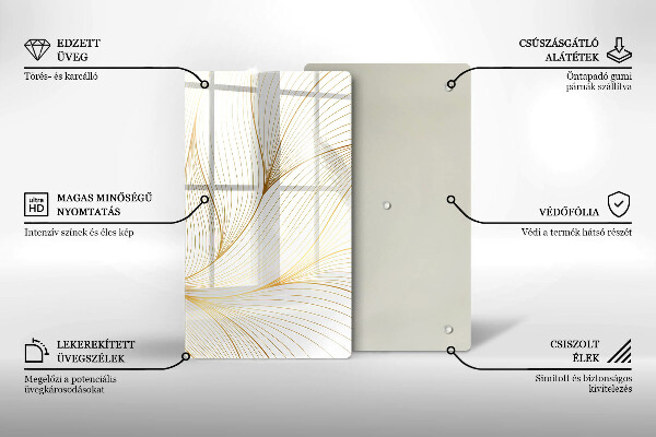 Tagliere in vetro Modello di linee moderne