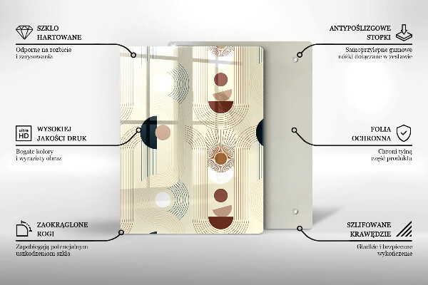 Tagliere in vetro Modello di linee moderne
