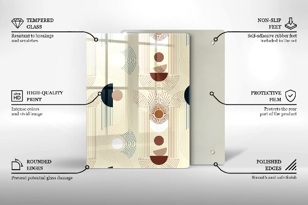Tagliere in vetro Modello di linee moderne