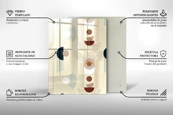 Tagliere in vetro Modello di linee moderne