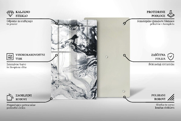 Tagliere in vetro Astrazione dell'inchiostro