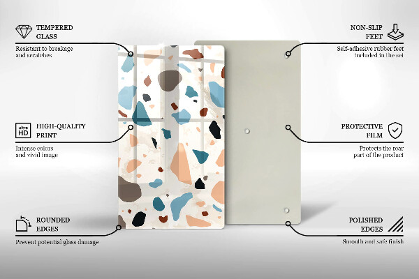 Tagliere in vetro Gres decorativo