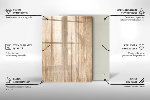 Tagliere in vetro Gres decorativo