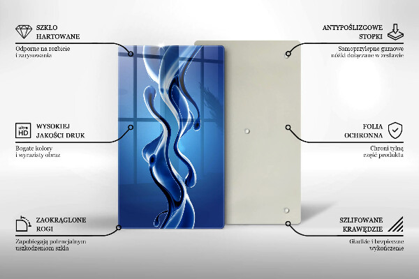 Tagliere in vetro Astrazione fluida