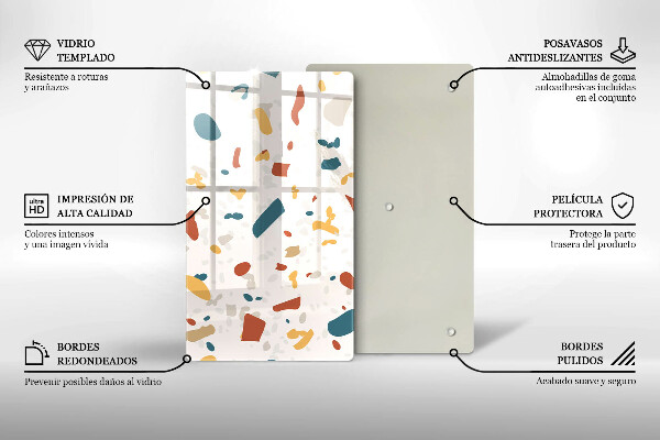 Tagliere in vetro Gres decorativo