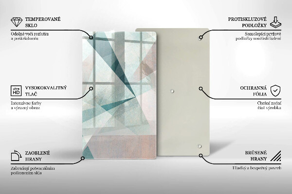 Tagliere in vetro Astrazione tagliente