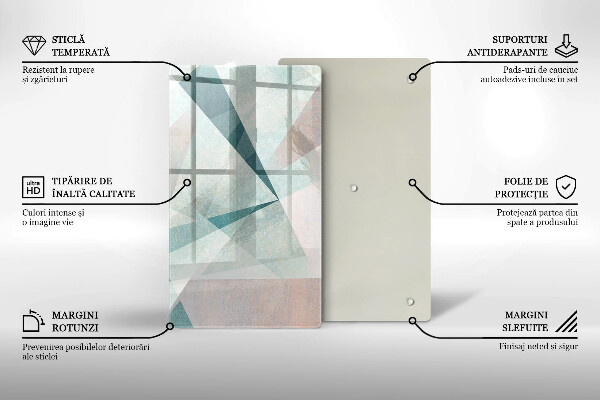 Tagliere in vetro Astrazione tagliente