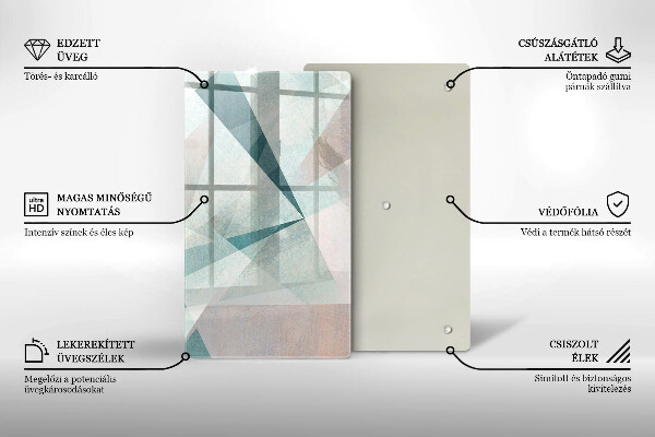 Tagliere in vetro Astrazione tagliente