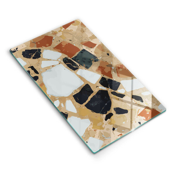 Tagliere in vetro Piatto con pietre decorative