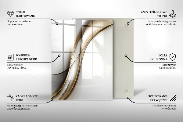 Tagliere in vetro Modello di frecce Boho