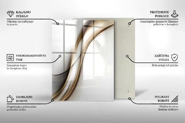 Tagliere in vetro Modello di frecce Boho