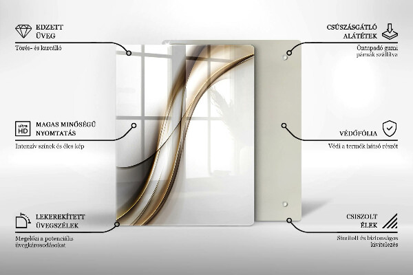 Tagliere in vetro Modello di frecce Boho