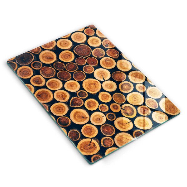 Tagliere in vetro Ceppi di alberi in legno