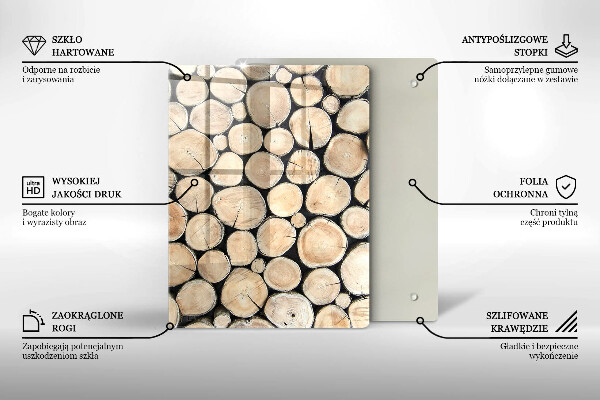 Tagliere in vetro Ceppi di alberi in legno