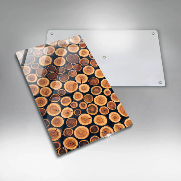 Tagliere in vetro Ceppi di alberi in legno