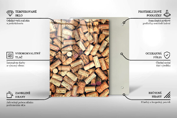 Tagliere in vetro Cucchiai con spezie