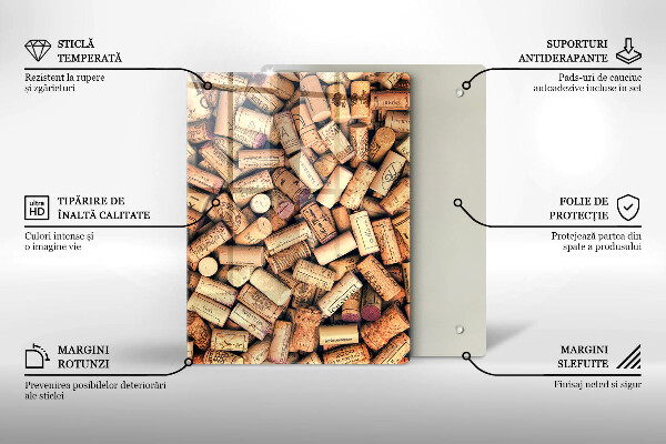 Tagliere in vetro Cucchiai con spezie