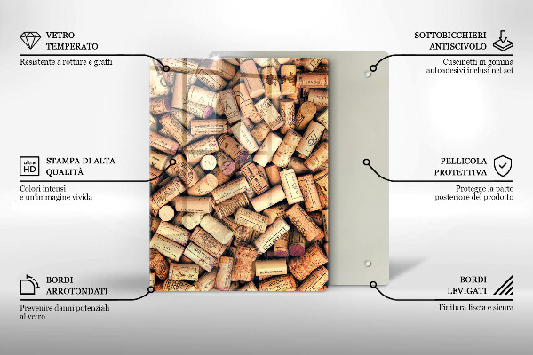 Tagliere in vetro Cucchiai con spezie