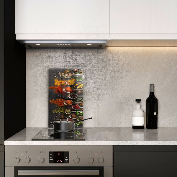 Tagliere in vetro Cucchiai con spezie