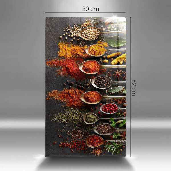 Tagliere in vetro Cucchiai con spezie