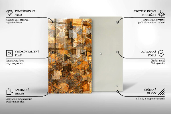 Tagliere in vetro Modello senza giunture di figure geometriche