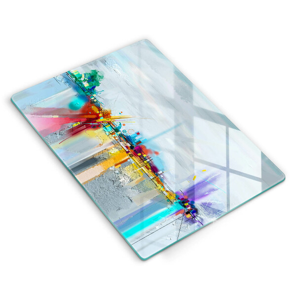 Tagliere in vetro Astrazione dipinta