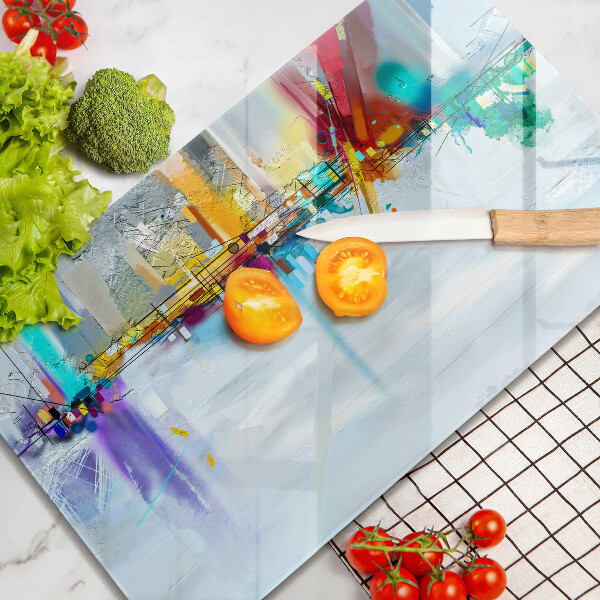 Tagliere in vetro Astrazione dipinta