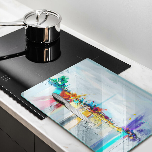 Tagliere in vetro Astrazione dipinta