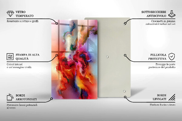 Tagliere in vetro Astrazione fumosa