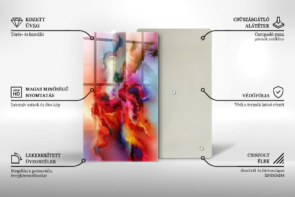 Tagliere in vetro Astrazione fumosa