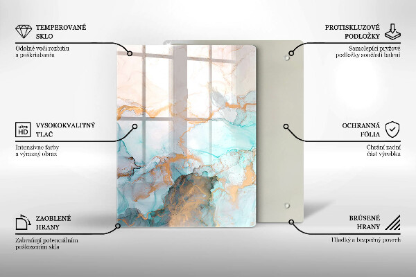 Tagliere in vetro Astrazione pastello